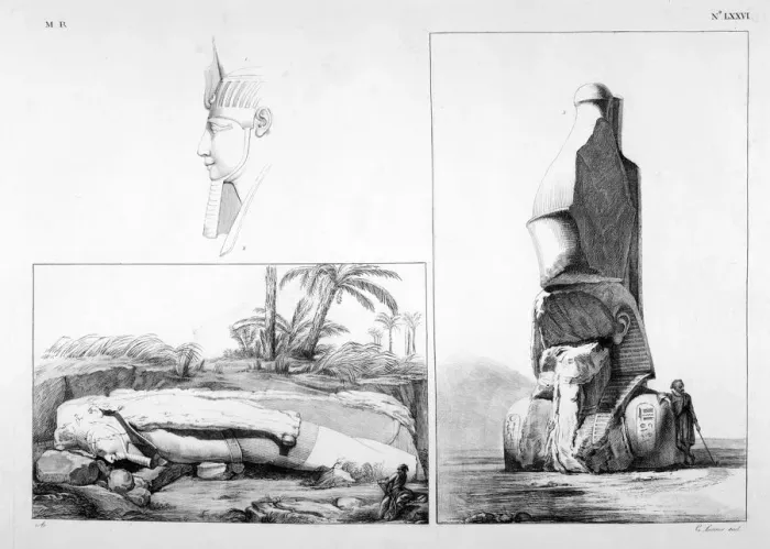 Framed Print : Memphis, Egypt, 19th century. Artist: Ippolito Rosellini Framed Print : Memphis, Egypt, 19th century. Artist: Ippolito Rosellini