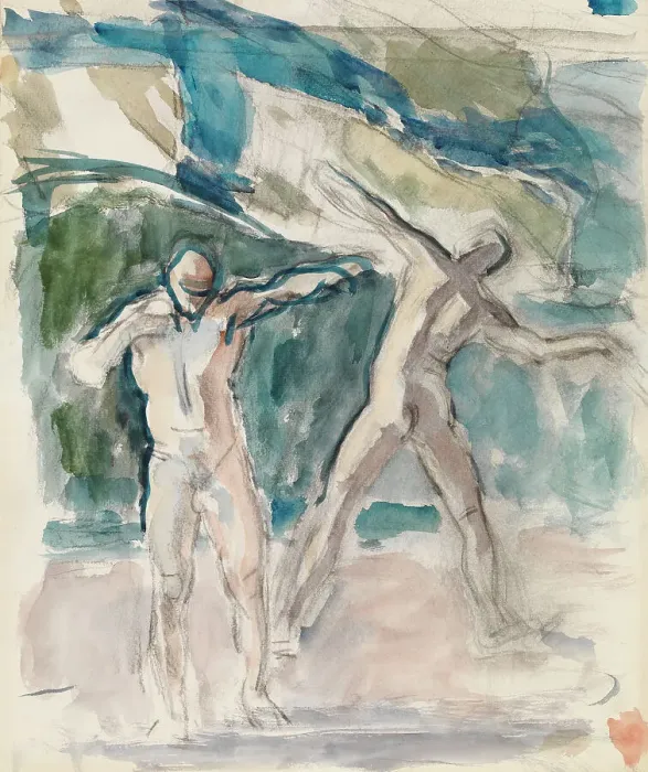Framed Print : Two Men, 1918-1925. Creator: Magnus Enckell Framed Print : Two Men, 1918-1925. Creator: Magnus Enckell