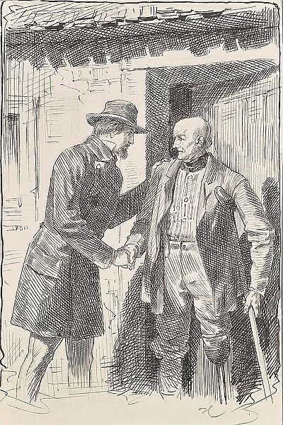 Two men, one of them an amputee, around 1875. Creator: Joseph Eugen Horwarter