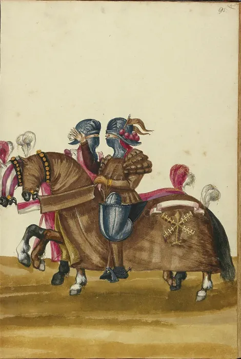 Framed Print : Two Men in Armor for Tournament Contests, about 1560-1570. Creator: Unknown Framed Print : Two Men in Armor for Tournament Contests, about 1560-1570. Creator: Unknown
