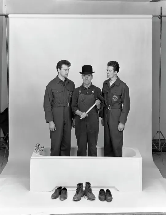 Framed Print : Three Men in a Bath, 1966. Artist: Michael Walters Framed Print : Three Men in a Bath, 1966. Artist: Michael Walters