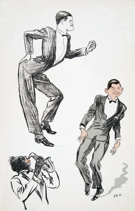 Framed Print : Two men in black tie dance to a musician on the saxophone, from White Bottoms pub Framed Print : Two men in black tie dance to a musician on the saxophone, from White Bottoms pub