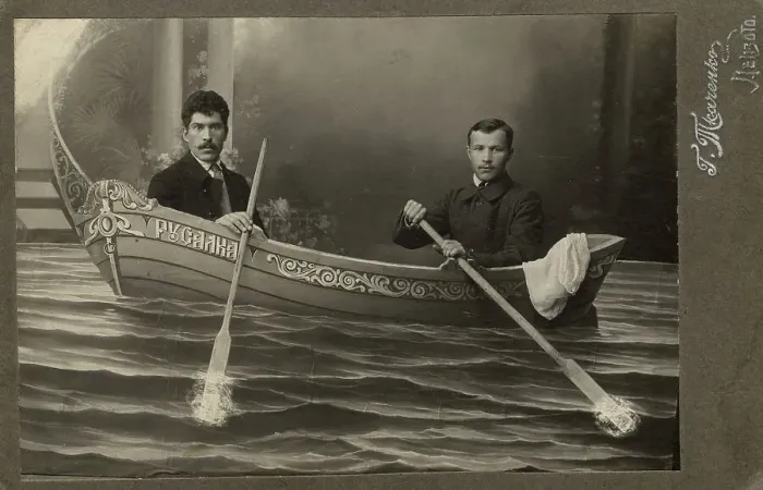 Framed Print : Two Men in the Boat Rusalka ('Mermaid'), 1916. Creator: G. I. Tkachenko. Two Men in the Boat Rusalka ('Mermaid'), 1916. Creator: G. I. Tkachenko Framed Print : Two Men in the Boat Rusalka ('Mermaid'), 1916. Creator: G. I. Tkachenko. Two Men in the Boat Rusalka ('Mermaid'), 1916. Creator: G. I. Tkachenko