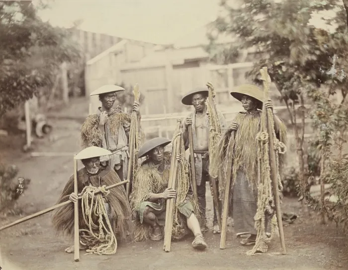 Framed Print : Five Men, c1885. Creator: Unknown Framed Print : Five Men, c1885. Creator: Unknown