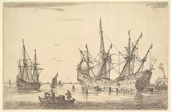 Men Caulking the Hull of a Ship, 17th century. Creator: Reinier Zeeman