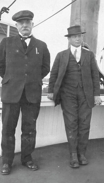 Two men on deck of ship, between c1900 and 1916. Creator: Unknown