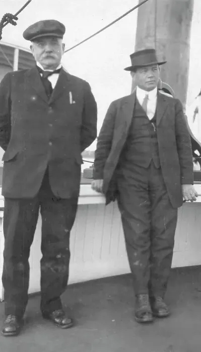 Framed Print : Two men on deck of ship, between c1900 and 1916. Creator: Unknown