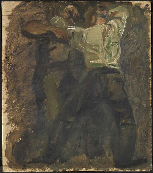 Two Men Fighting, 1894-1910. Creator: Oluf Hartmann
