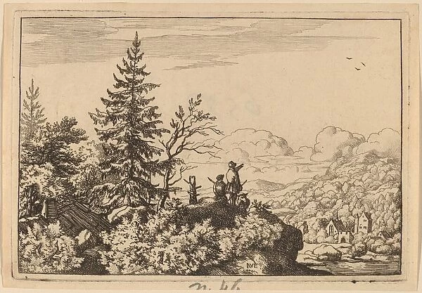 Two Men on a Hill, probably c. 1645  /  1656. Creator: Allart van Everdingen