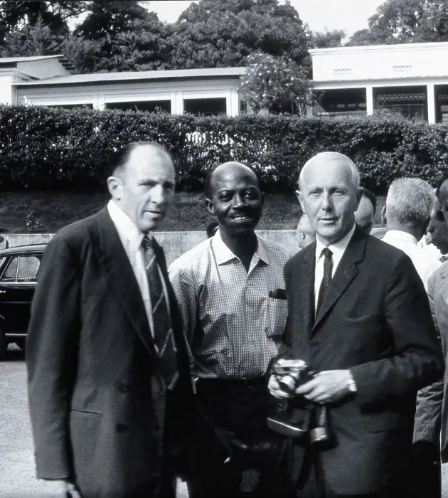 Framed Print : Three men including MA Wolfe, c1960s. Creator: Leonard Jan Bruce-Chwatt Framed Print : Three men including MA Wolfe, c1960s. Creator: Leonard Jan Bruce-Chwatt