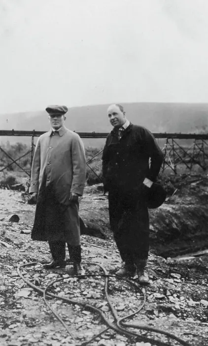 Framed Print : Two men outside, between c1900 and 1916. Creator: Unknown Framed Print : Two men outside, between c1900 and 1916. Creator: Unknown