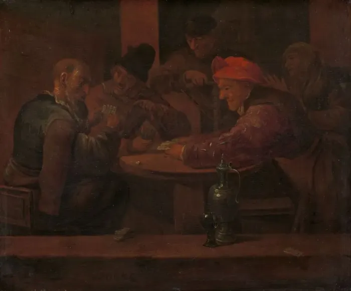 Framed Print : Men Playing Cards in a Tavern, c.1660-c.1680. Creator: Daniel Boone Framed Print : Men Playing Cards in a Tavern, c.1660-c.1680. Creator: Daniel Boone