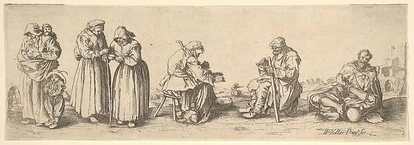 Six Men and Women Beggars, 1630. Creator: Wenceslaus Hollar
