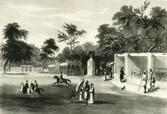 Framed Print : The Menagerie in Barrackpore Park, 1820, (1925). Creator: Unknown Framed Print : The Menagerie in Barrackpore Park, 1820, (1925). Creator: Unknown