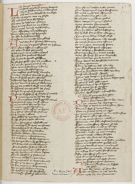 Menagier de Paris, a manuscript page, 1393. Artist: Anonymous master