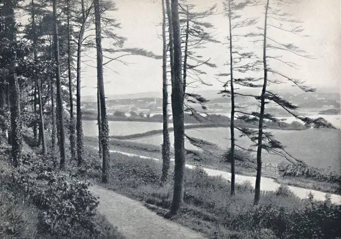Framed Print : Menai - From Bangor Wood, 1895 Framed Print : Menai - From Bangor Wood, 1895