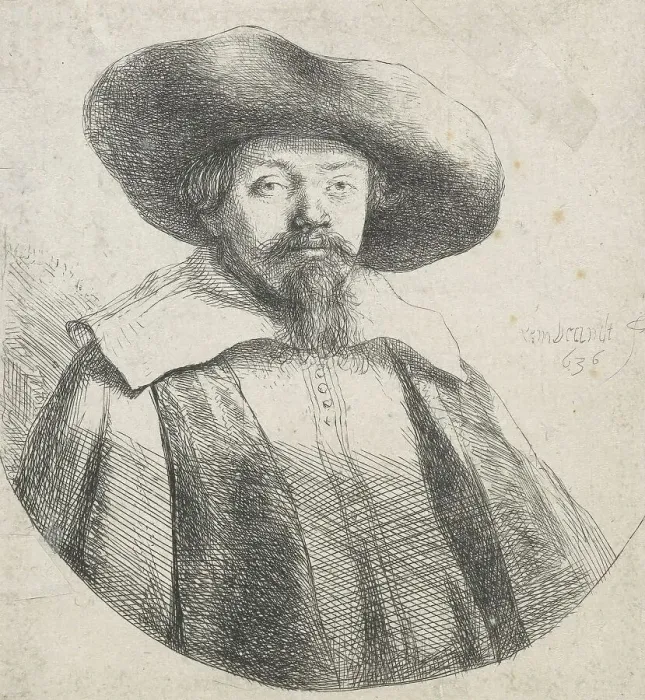 Framed Print : Menasseh ben Israel, 1636. Creator: Rembrandt Harmensz van Rijn Framed Print : Menasseh ben Israel, 1636. Creator: Rembrandt Harmensz van Rijn