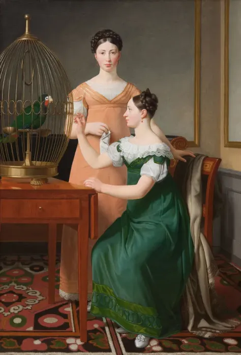 Framed Print : Mendel Levin Nathansons Elder Daughters, Bella and Hanna, 1820. Artist: Eckersberg, Christoffer-Wilhelm (1783-1853) Framed Print : Mendel Levin Nathansons Elder Daughters, Bella and Hanna, 1820. Artist: Eckersberg, Christoffer-Wilhelm (1783-1853)