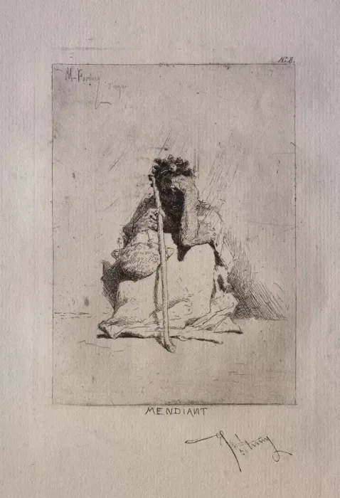 Framed Print : Mendiant accroupi. Creator: Mariano Fortuny y Carbo (Spanish, 1838-1874) Framed Print : Mendiant accroupi. Creator: Mariano Fortuny y Carbo (Spanish, 1838-1874)
