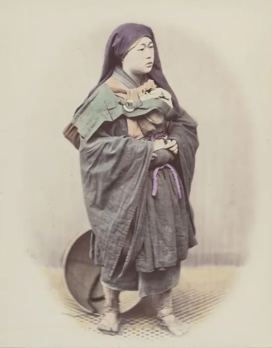 Framed Print : Mendicant Nun, 1868. Creator: Felice Beato Framed Print : Mendicant Nun, 1868. Creator: Felice Beato