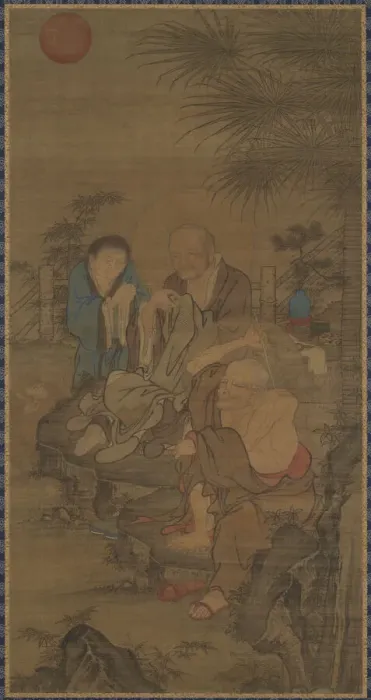 Framed Print : Mending Clothes in the Early Morning Sun, Ming dynasty, 15th-16th century