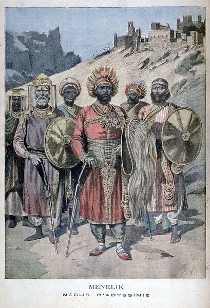 Menelik II of Abyssinia, 1895. Artist: Henri Meyer