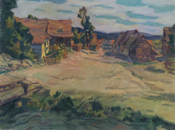 Framed Print : Mengusovce Landscape, around 1935. Creator: Gustav Mally Framed Print : Mengusovce Landscape, around 1935. Creator: Gustav Mally