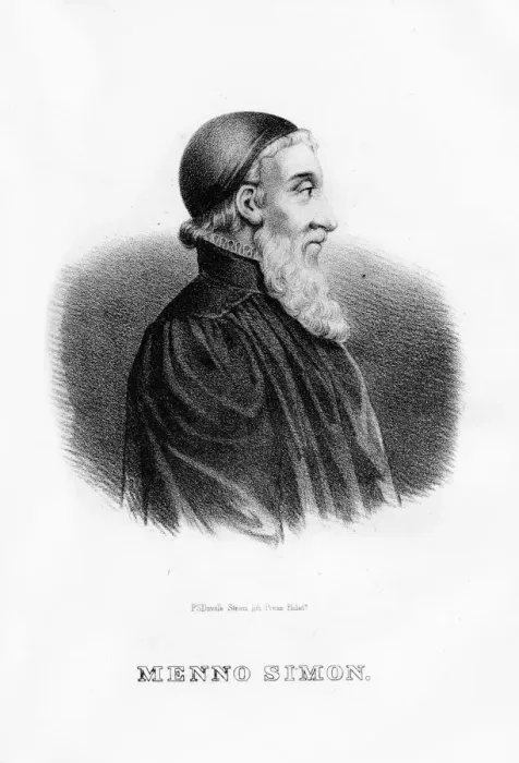 Framed Print : Menno Simons, Dutch Anabaptist religious leader, (1854) Framed Print : Menno Simons, Dutch Anabaptist religious leader, (1854)