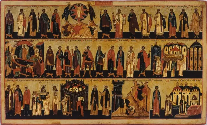 Framed Print : The Menologium for August, Second Half of the 18th cen Creator: Russian icon