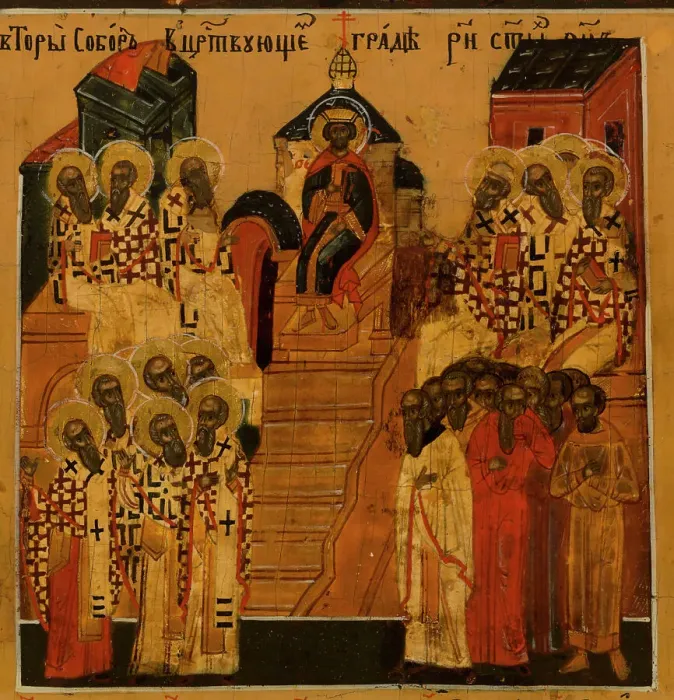 Framed Print : Menology of the month of July, between 1750 and 1800. Creator: Novgorod school
