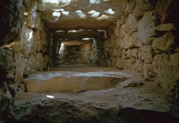 Framed Print : Menorca Naveta d es Tudons, interior view, c. 2000 BC Framed Print : Menorca Naveta d es Tudons, interior view, c. 2000 BC