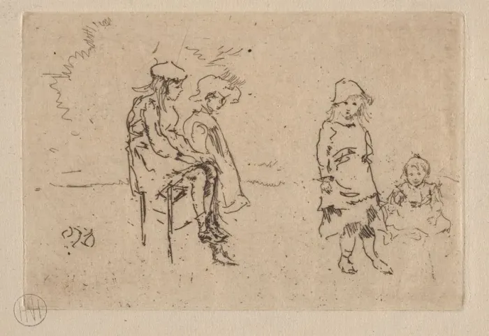 Framed Print : The Menpes Children. Creator: James McNeill Whistler (American, 1834-1903) Framed Print : The Menpes Children. Creator: James McNeill Whistler (American, 1834-1903)