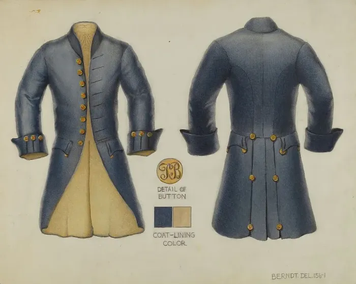 Framed Print : Men's Coat, c. 1936. Creator: B. Berndt Framed Print : Men's Coat, c. 1936. Creator: B. Berndt