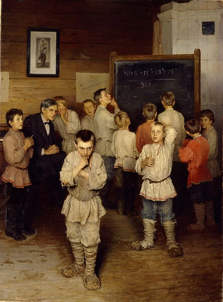 Mental calculation at primary school, 1895. Artist: Bogdanov-Belsky, Nikolai Petrovich (1868-1945)