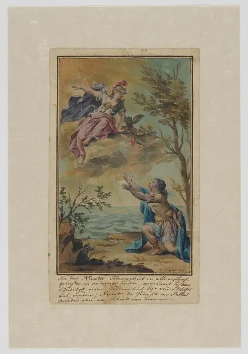 Framed Print : Mentor says goodbye to Telemachus, 1719-1775. Creator: Ruik Keyert Framed Print : Mentor says goodbye to Telemachus, 1719-1775. Creator: Ruik Keyert