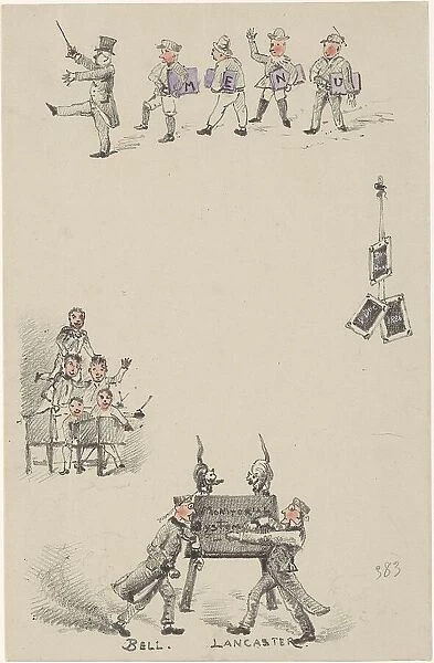 Menu with teachers and students, 1886. Creator: Theo van Hoytema