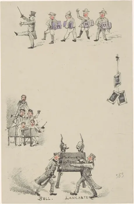 Framed Print : Menu with teachers and students, 1886. Creator: Theo van Hoytema