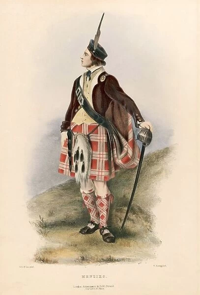 Menzies, from The Clans of the Scottish Highlands, pub. 1845 (colour lithograph)