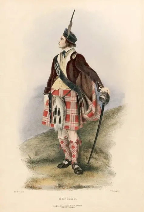 Framed Print : Menzies, from The Clans of the Scottish Highlands, pub. 1845 (colour lithograph) Framed Print : Menzies, from The Clans of the Scottish Highlands, pub. 1845 (colour lithograph)