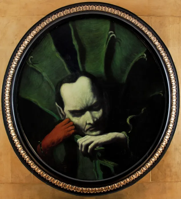 Framed Print : Mephisto, 1893. Creator: Feliks Jablczynski Framed Print : Mephisto, 1893. Creator: Feliks Jablczynski