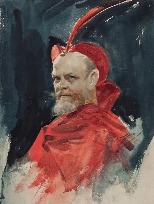Framed Print : Mephisto (Consul Dahlander), 1884. Creator: Anders Leonard Zorn Framed Print : Mephisto (Consul Dahlander), 1884. Creator: Anders Leonard Zorn