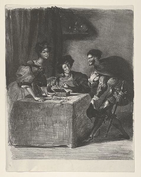 Mephistopheles presents himself to Martha (Goethe, Faust), 1825-27. 1825-27