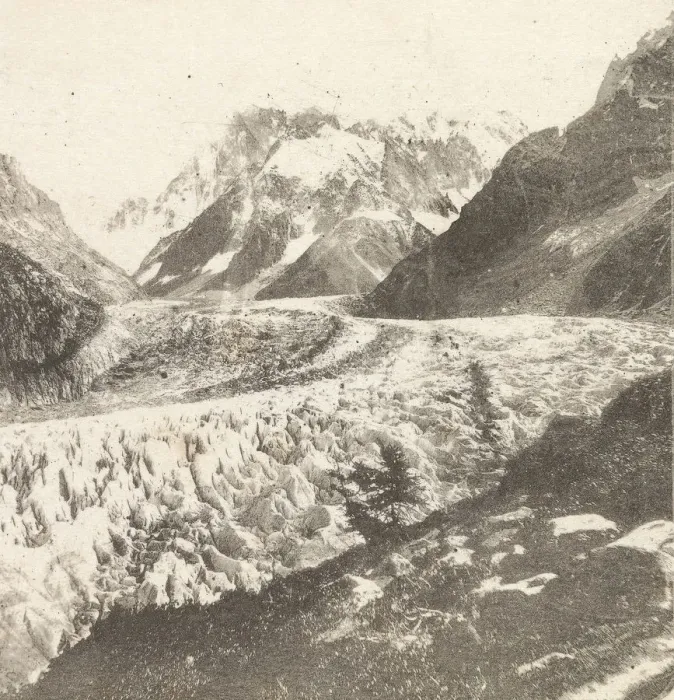 Framed Print : Mer de Glace from Montanvert, 1852. 1852. Creator: William Henry Fox Talbot