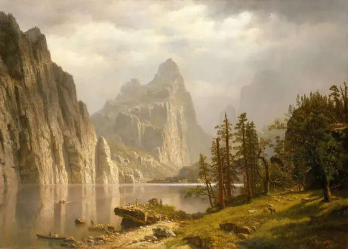 Framed Print : Merced River, Yosemite Valley, 1866. Creator: Albert Bierstadt Framed Print : Merced River, Yosemite Valley, 1866. Creator: Albert Bierstadt