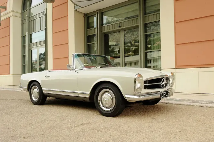 Framed Print : Mercedes Benz 230SL 1963. Artist: Simon Clay Framed Print : Mercedes Benz 230SL 1963. Artist: Simon Clay