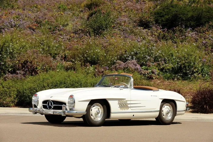 Framed Print : Mercedes Benz 300 SL roadster 1958. Artist: Simon Clay Framed Print : Mercedes Benz 300 SL roadster 1958. Artist: Simon Clay