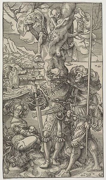 Mercenaries and A Woman with Death in a Tree, 1524. Creator: Urs I Graf (Swiss, c