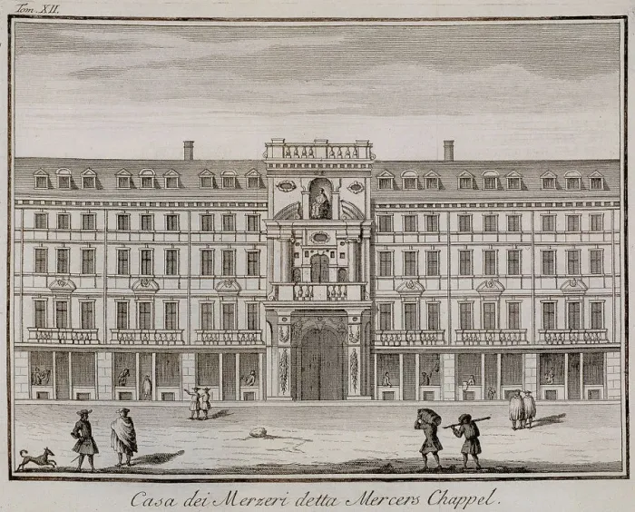Framed Print : Mercers Hall, London, 1742 Framed Print : Mercers Hall, London, 1742