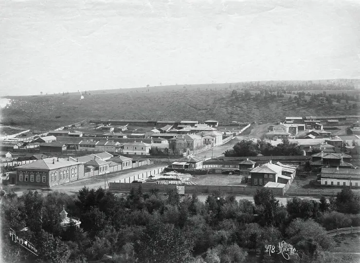 Framed Print : Merchant estates of Kyakhta, end of 19th century. Creator: Nikolai Apollonovich Charushin Framed Print : Merchant estates of Kyakhta, end of 19th century. Creator: Nikolai Apollonovich Charushin