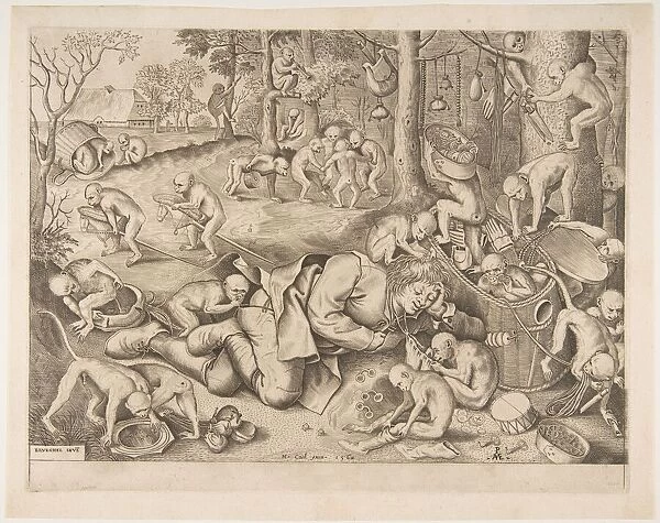 The Merchant Robbed by Monkeys, 1562. Creators: Pieter van der Heyden